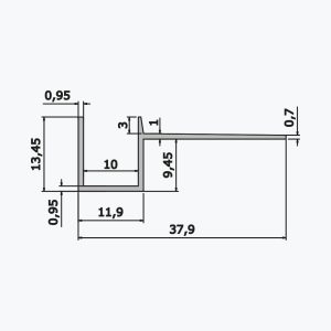 TEMPOLISTEL® A108 Профил за фуга - Image 2