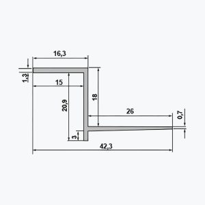 TEMPOLISTEL® B103 Профил за фуга за BA 18 - Image 2