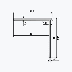 TEMPOLISTEL® B107 Профил за завършване на гипсокартон BA25 - Image 2
